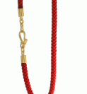 Hook and eye on cord