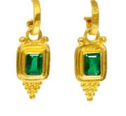 Etruscan  Emerald Style Dangle