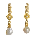 Snowflake Baroque Pearl Dangle