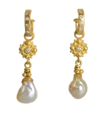 Snowflake Baroque Pearl Dangle