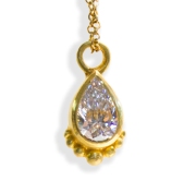 Pear Shape Diamond Pendant