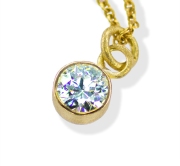 Simple Diamond Bezel Pendant