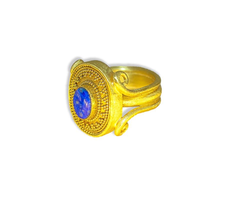Lapis Lazuli Pythagoras Ring