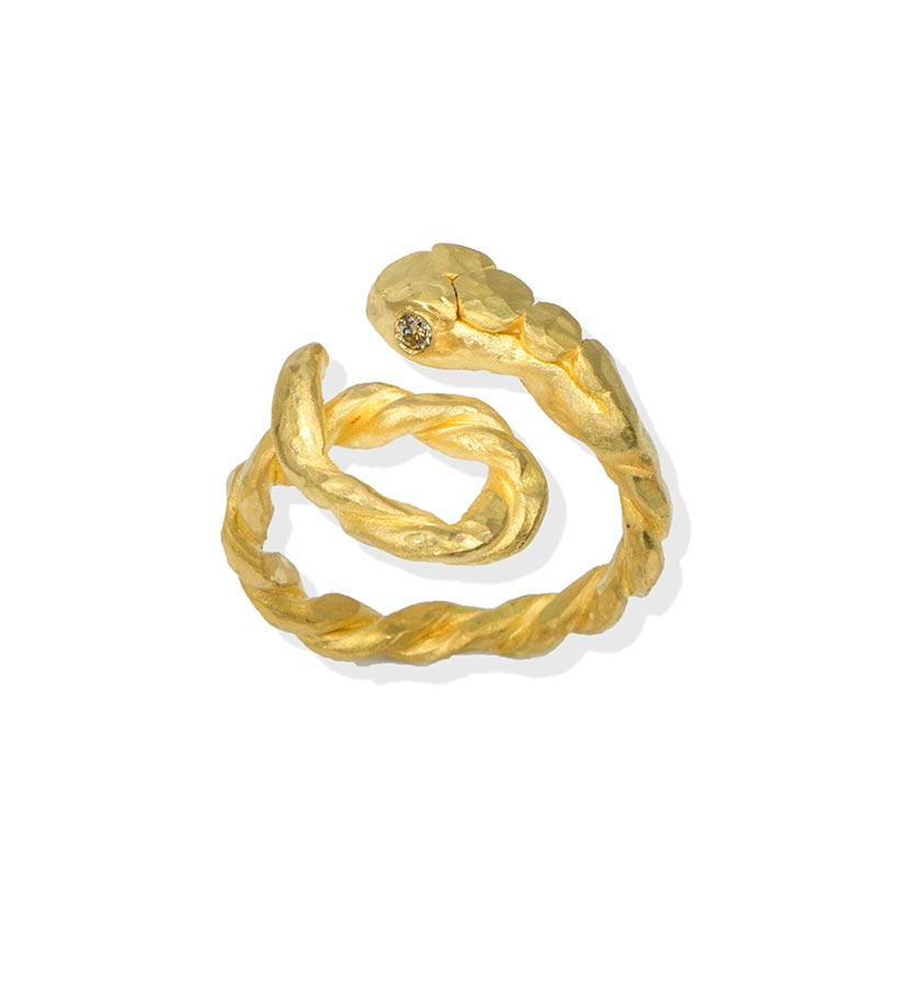 Thick Snake Adjustable Ring