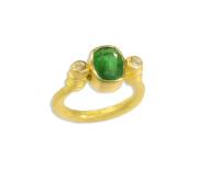 Emerald U Shape Ring