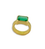 Bezel Set Emerald Ring