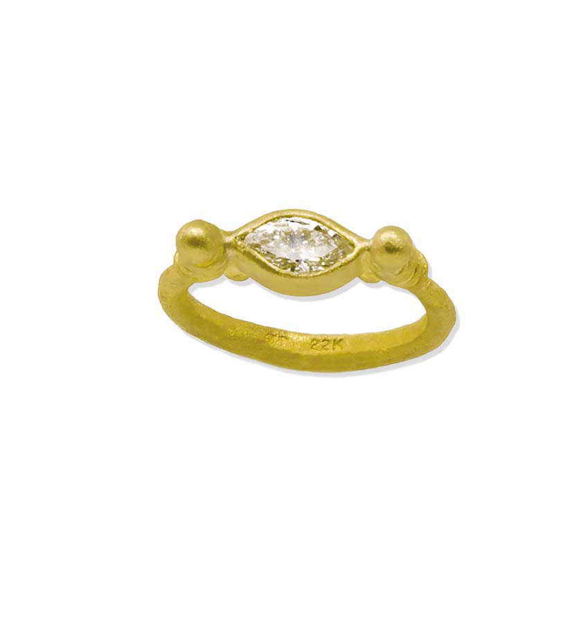 Marquise Diamond U Shape Ring
