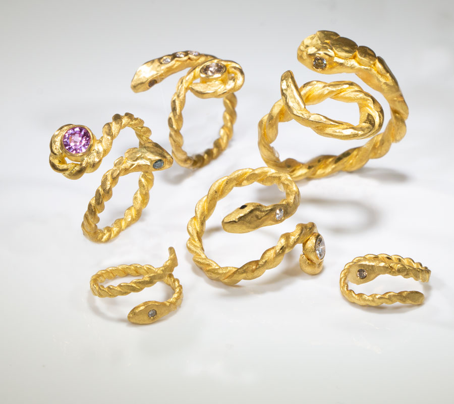 Snake ring collection